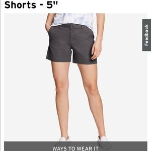 Eddie Bauer Womens 5 inch canvas shorts